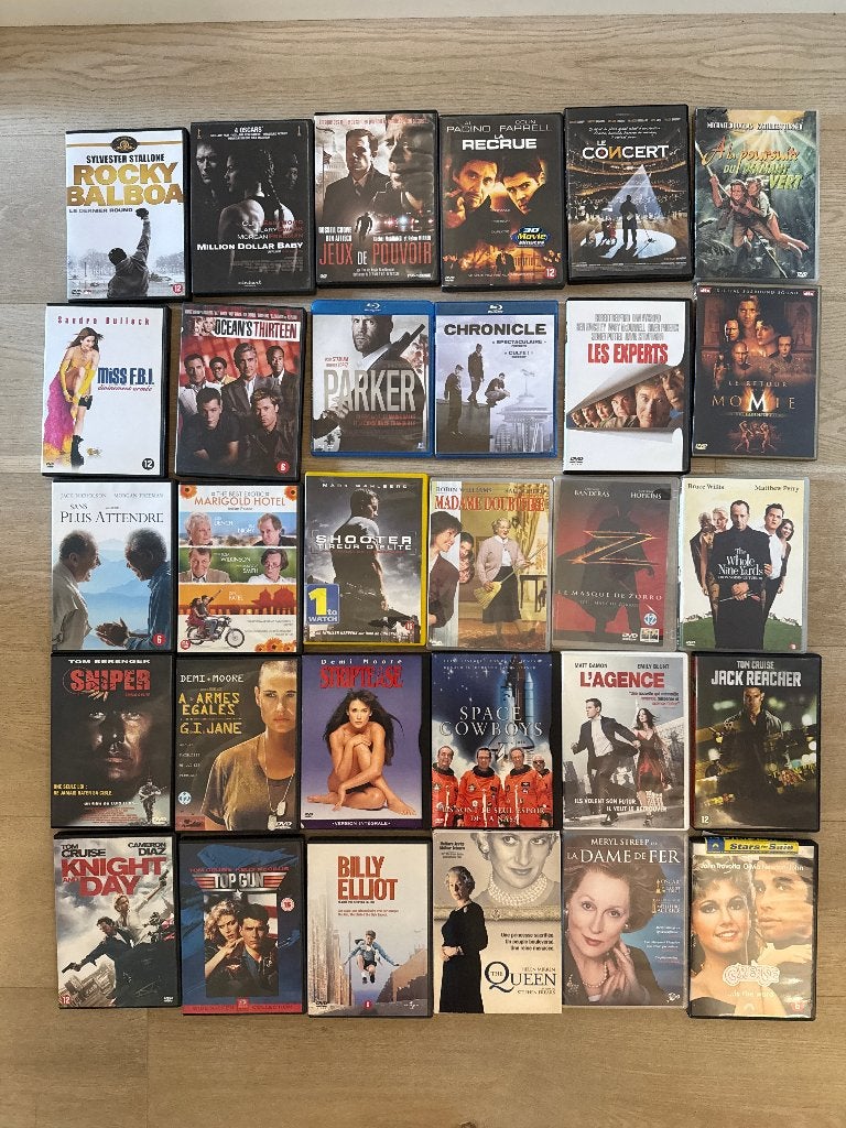 Veel 30 dvd's (waaronder 2 Blu-Ray) actie, spanning,..., Cd's en Dvd's, Dvd's | Actie, Ophalen, Gebruikt, Actie