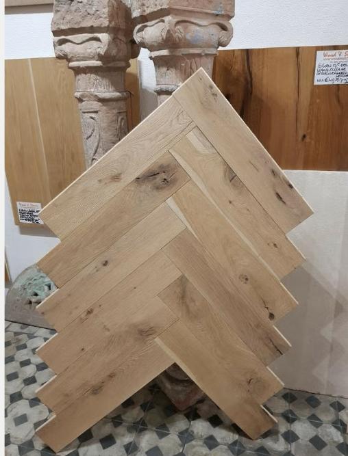 VENTE À VENDRE ; PARQUET À CHEVRONS EN CHÊNE PRÊT À L'EMPLOI, Enlèvement