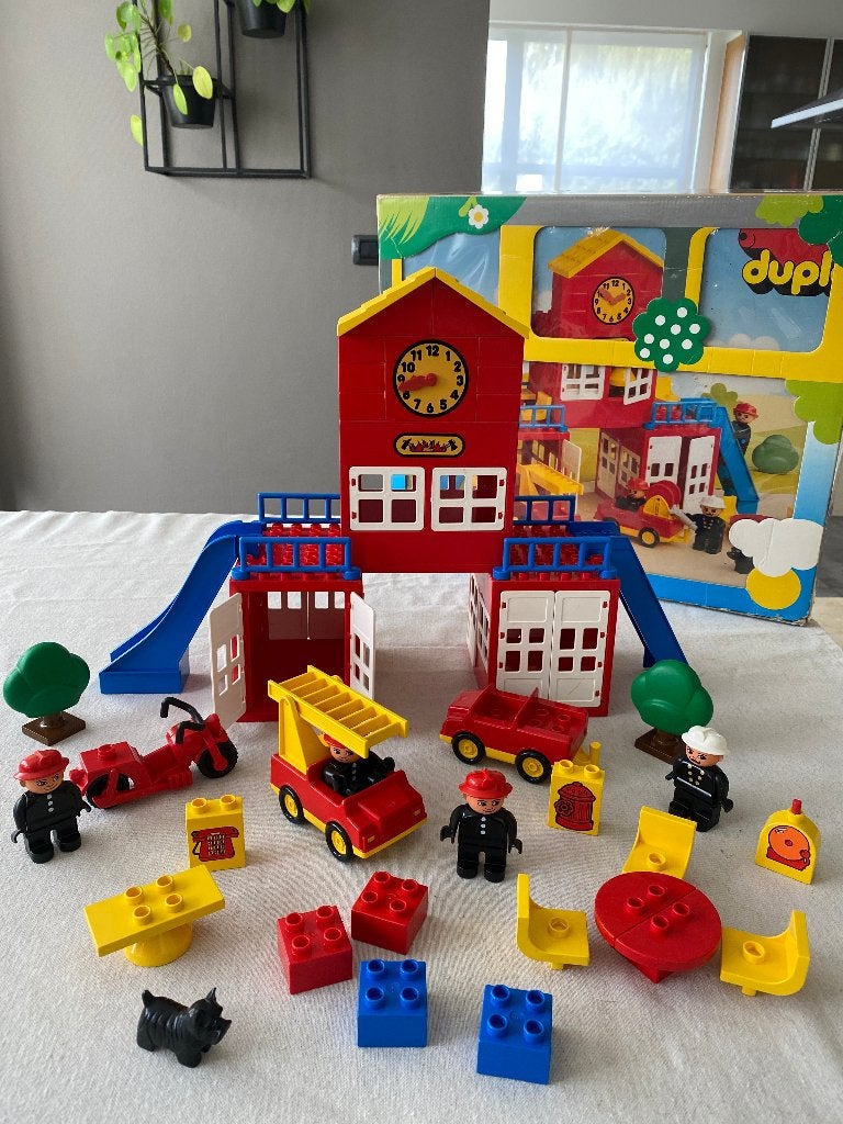Duplo brandweerkazerne in doos (2658), Gebruikt, Ophalen of Verzenden, Duplo, Inclusief doos