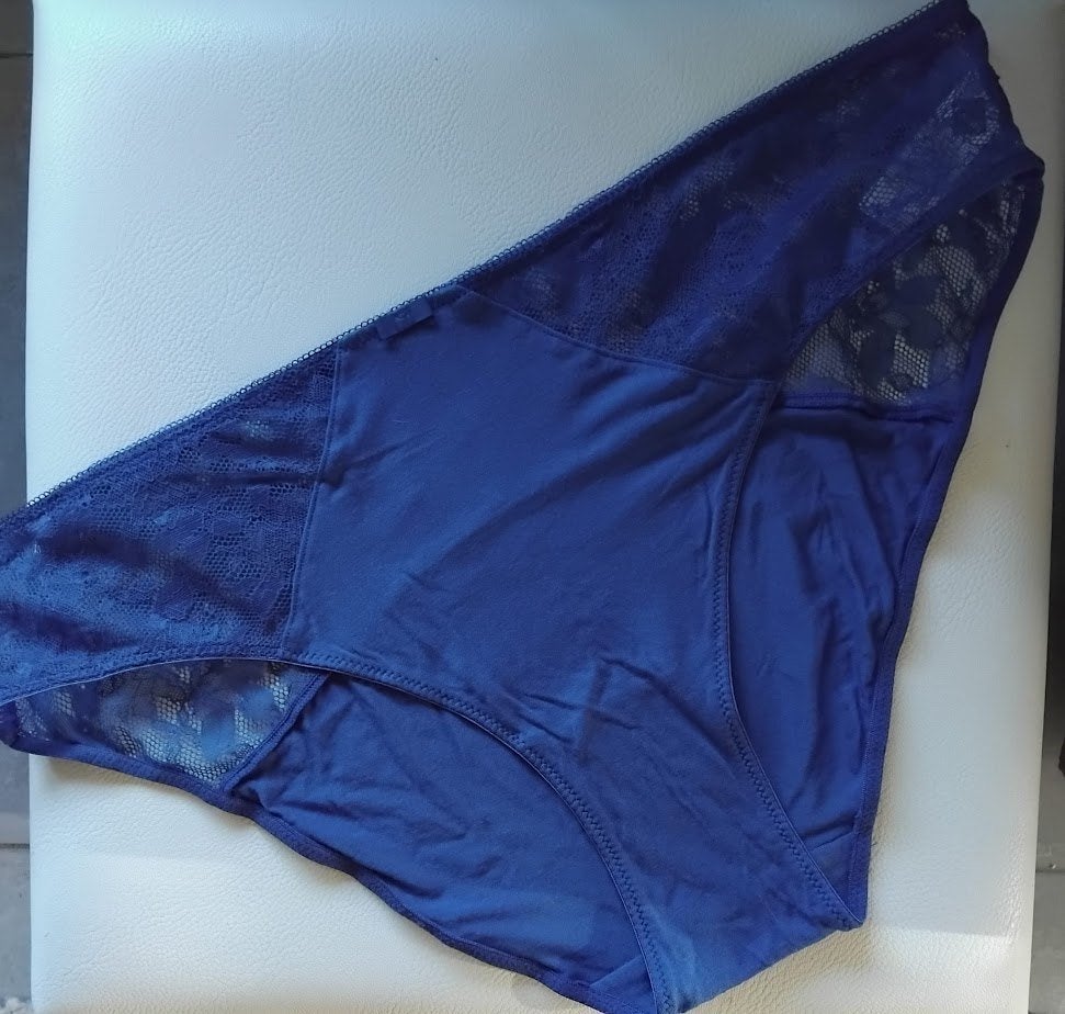 Blauwe damesslip,bovenaan kant,Tex,maat:XL., Kleding | Dames, Ondergoed en Lingerie, Tex, Ophalen of Verzenden, Blauw, Slip