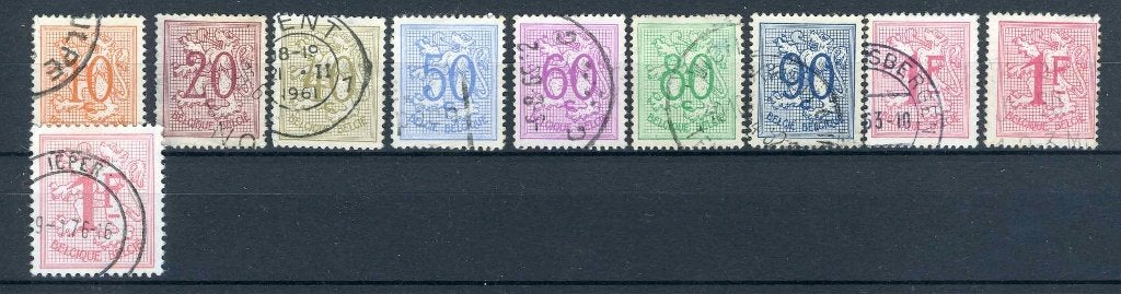 (B) Lot de timbres Numéro sur le lion héraldique (1951) -12, Envoi, Affranchi