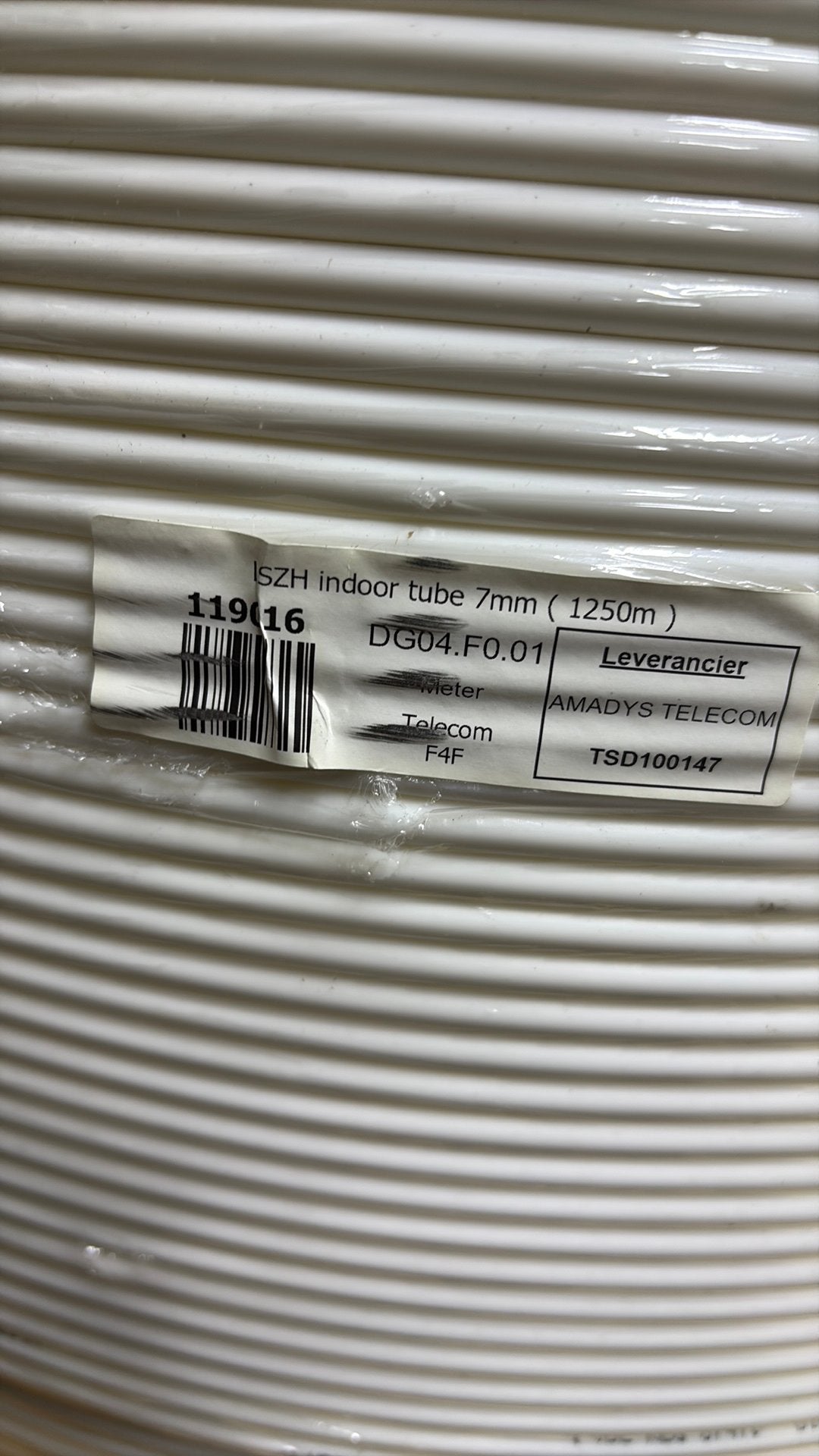 Tuyau de 7 mm pour fibre optique, 1250 m, Bricolage & Construction, Enlèvement, Neuf
