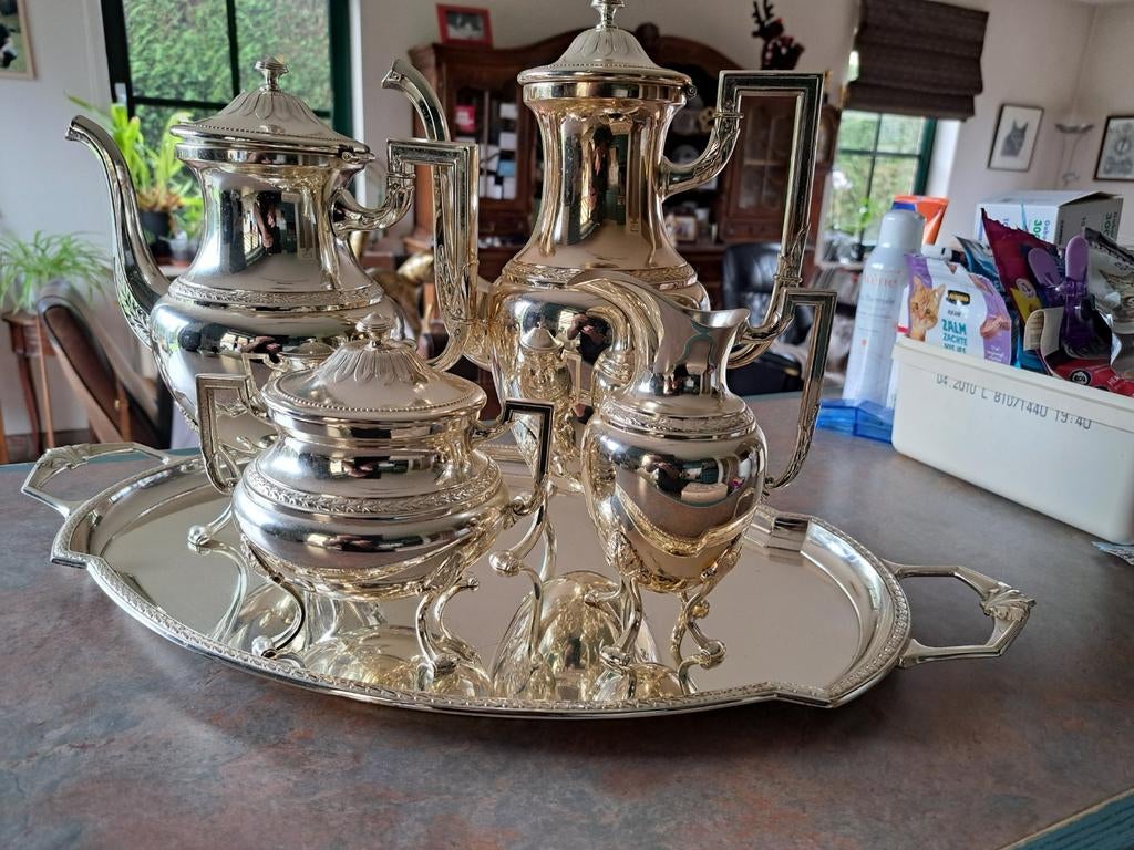 Koffiestel  verzilverd, Huis en Inrichting, Ophalen