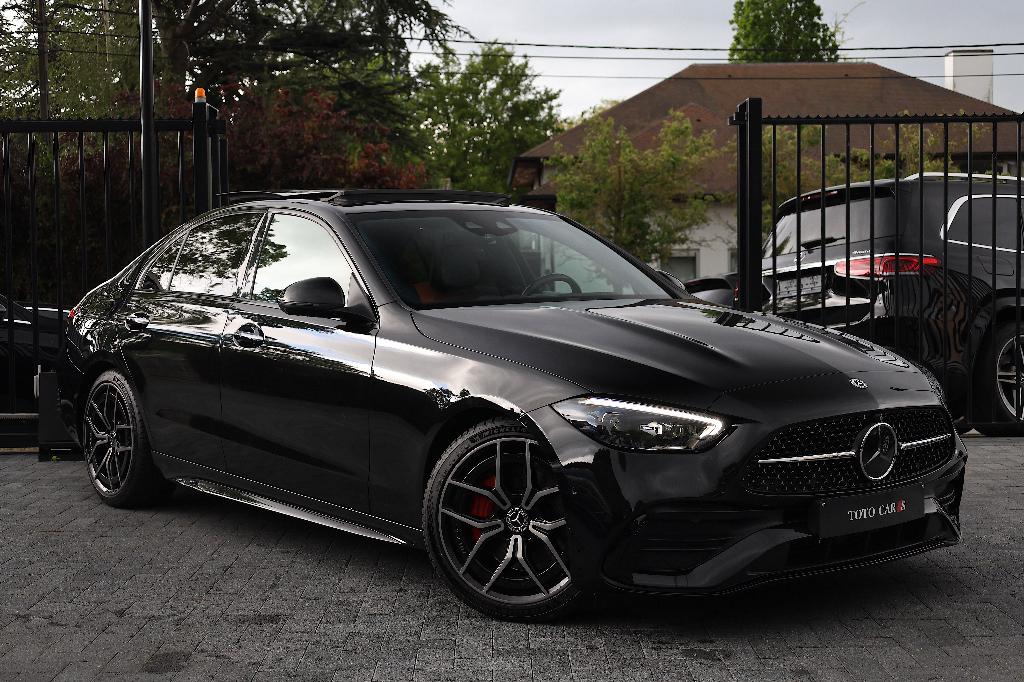 Mercedes-Benz C 220 /// AMG PACK ///, Auto's, Mercedes-Benz, 118 g/km, Euro 6, Zwart, Leder