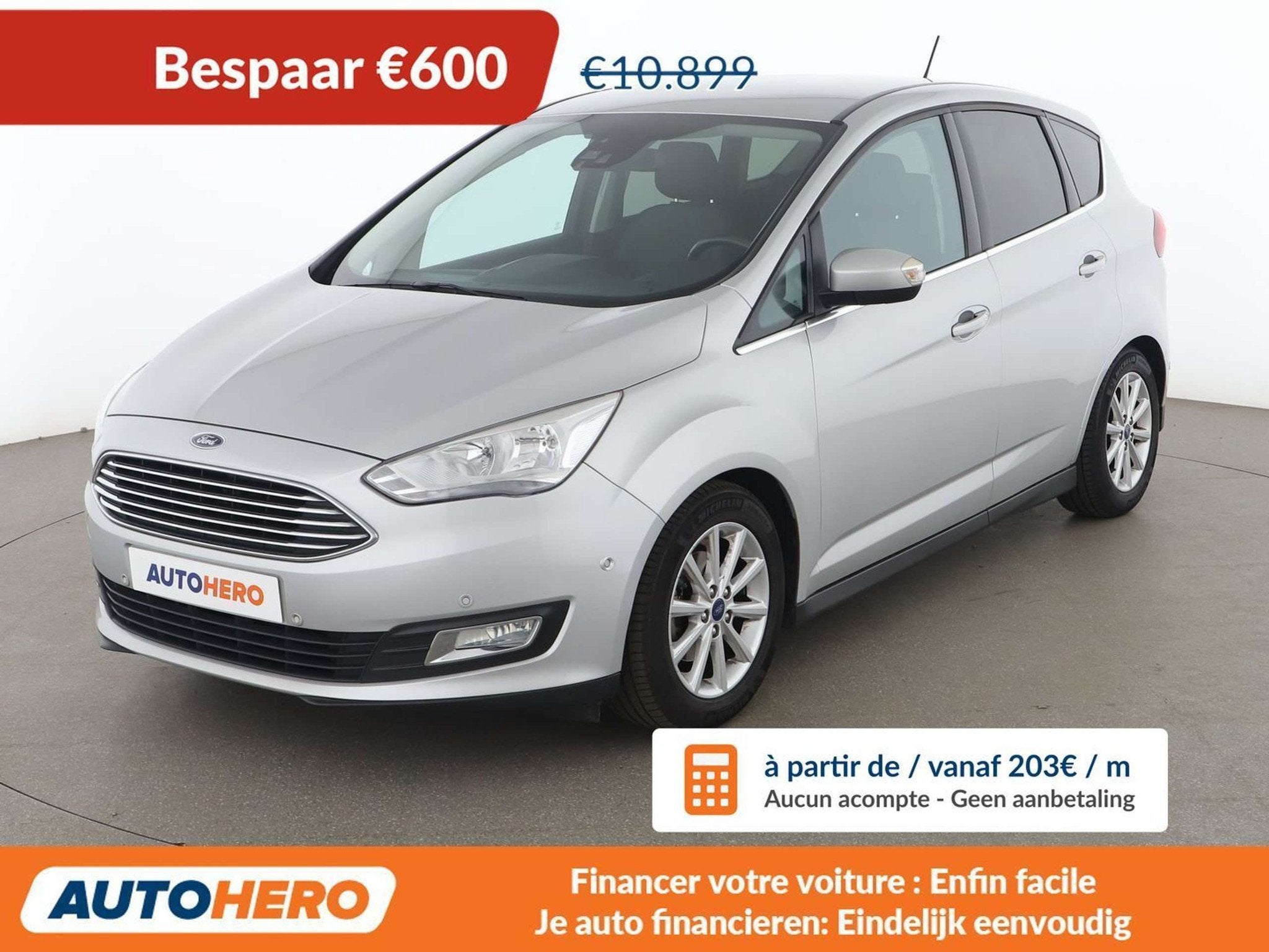 Ford C-MAX 1.5 TDCi Titanium (année de construction 2018), Argent ou Gris, Achat, Boîte manuelle, 5 portes