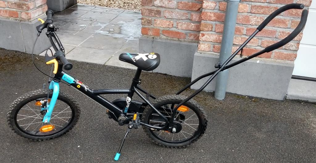 Vélo enfant 4-6 ans + potence, Fietsen en Brommers, Fietsen | Kinderfietsjes, Ophalen, Gebruikt, Velgrem, Minder dan 16 inch