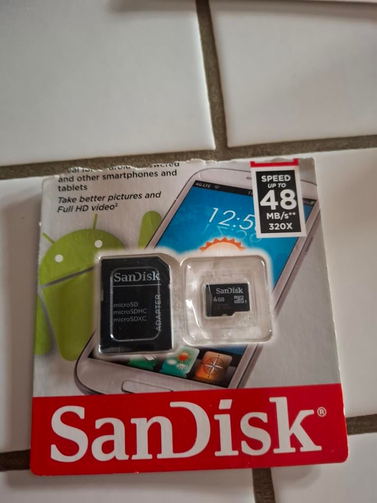 SanDisk 124070, TV, Hi-fi & Vidéo, Photo | Cartes mémoire, MicroSDHC, 8 GB, Enlèvement ou Envoi