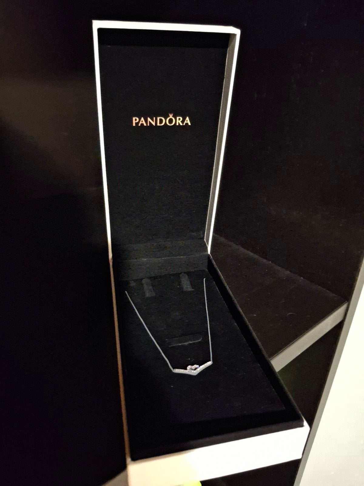 Pandora zilveren halsketting met hartje, Handtassen en Accessoires, Ophalen