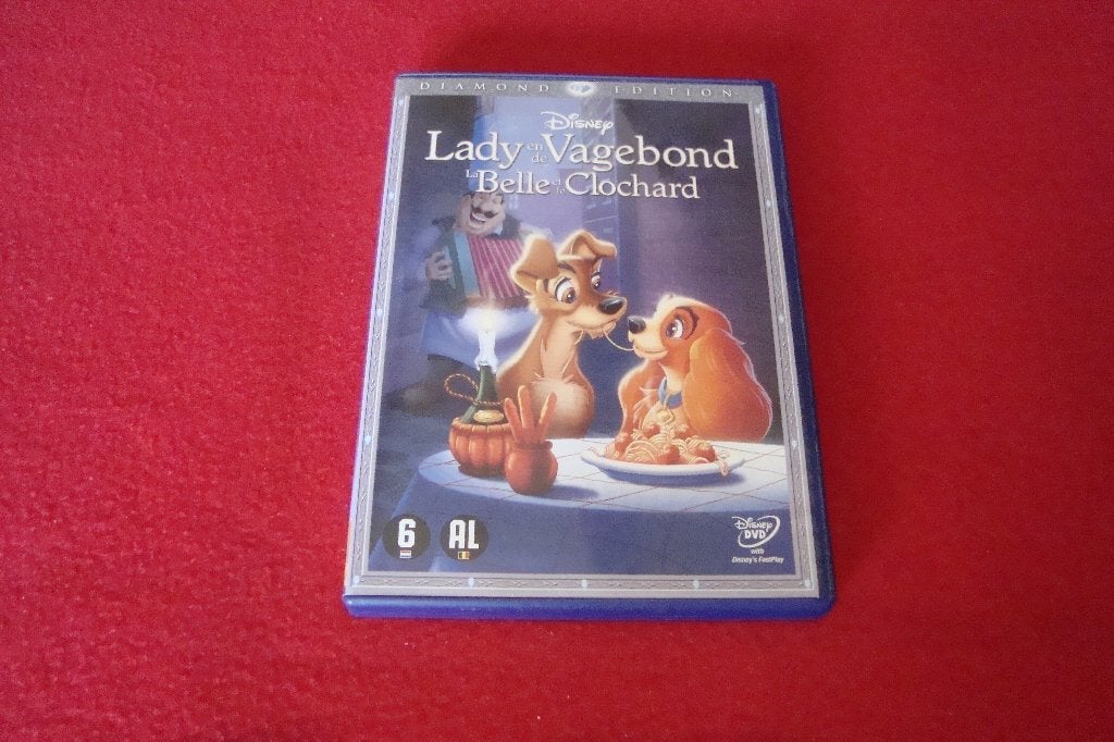 dvd disney lady en de vagebond, Cd's en Dvd's, Ophalen of Verzenden, Kinderprogramma of -film
