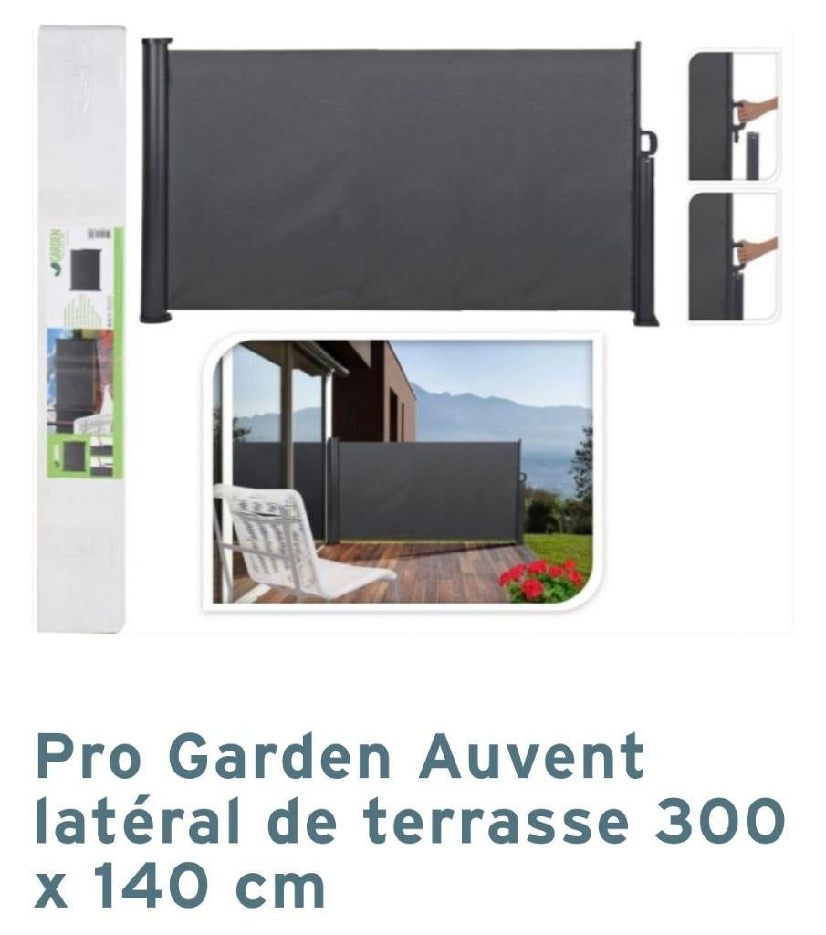 Auvent lateral de terrasse, Neuf, 200 cm ou plus, Aluminium, Enlèvement