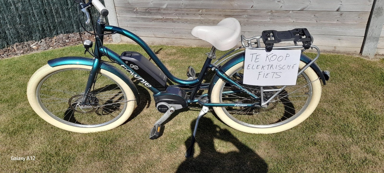 elektrische fiets townie, Fietsen en Brommers, Buggydrager, Zo goed als nieuw, Schijfrem, Ophalen