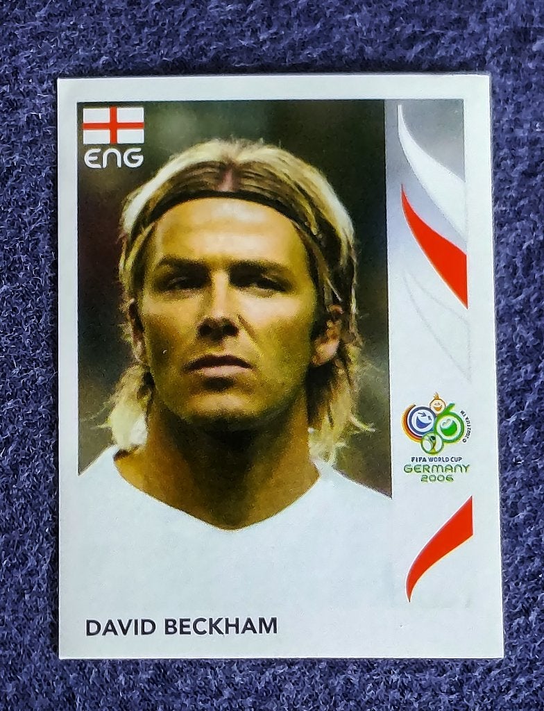 Panini sticker card voetbal ' WK 2006 - David Beckham ', Hobby en Vrije tijd, Stickers en Plaatjes, Nieuw, Sticker, Ophalen of Verzenden