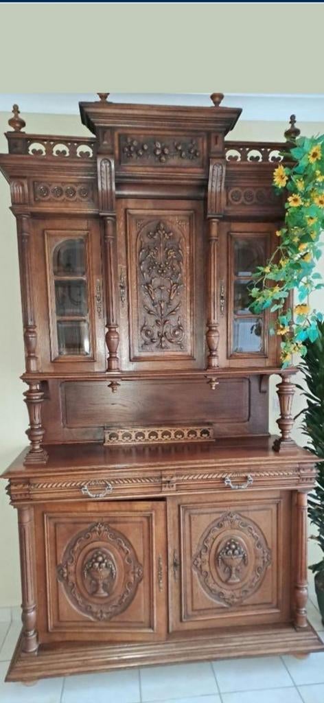 Mechelse eetkamer, kast/tafel/stoelen ANTIEK, Antiek en Kunst, Ophalen