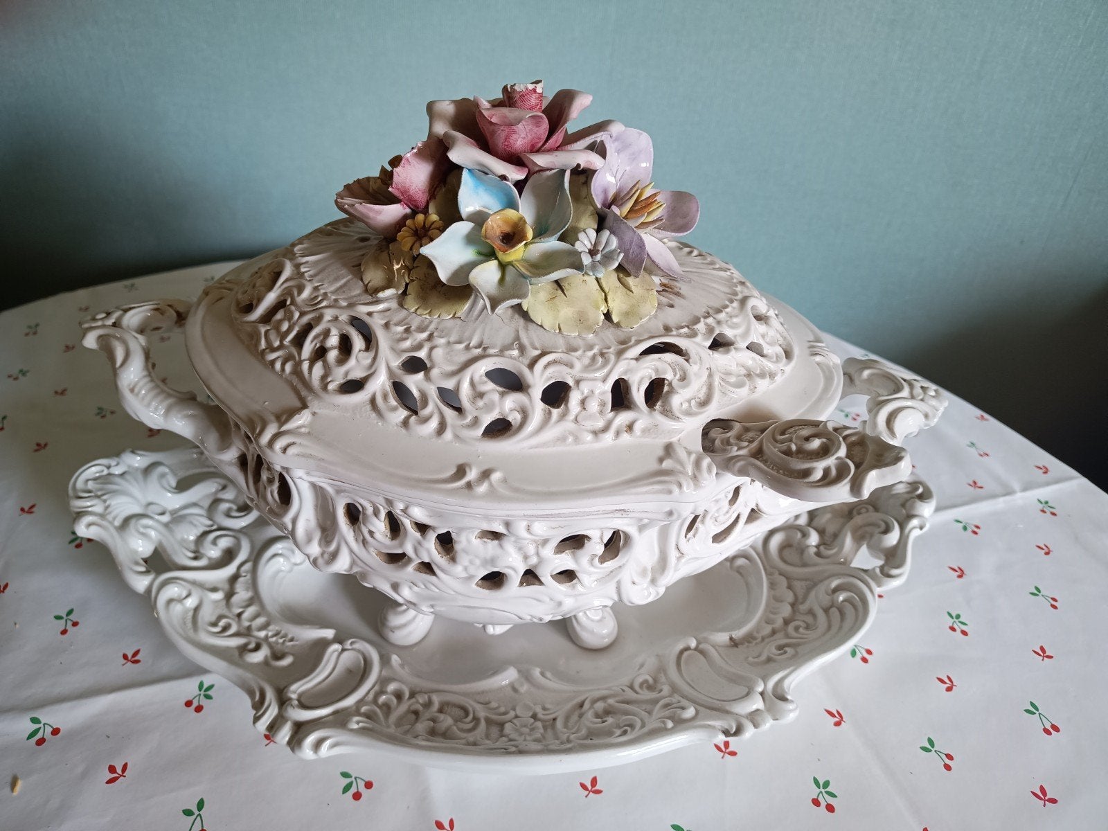 Prachtige Vintage Italiaanse Soepterrine Set – V. Bassano, Enlèvement
