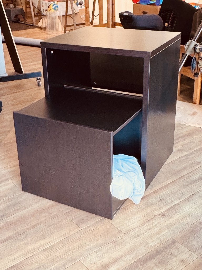 Design bijzettafeltje Ikea, 55 à 75 cm, Comme neuf, Enlèvement, Rectangulaire