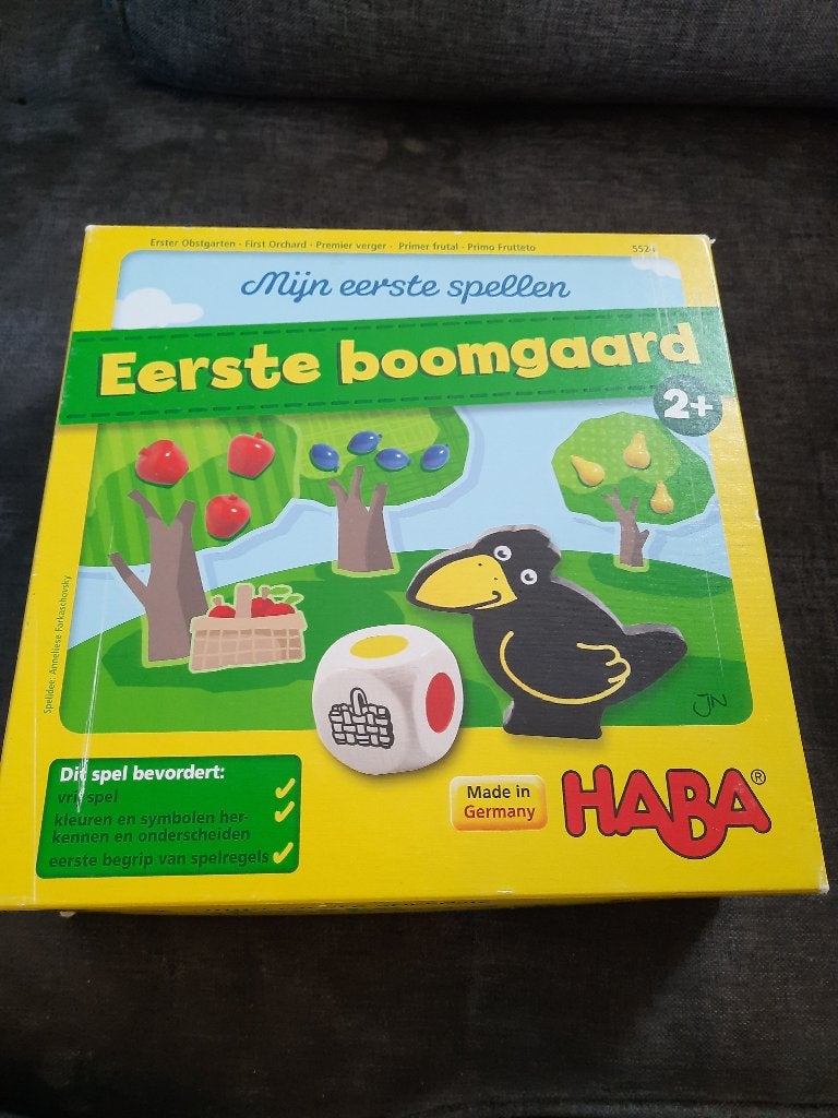 Haba gezelschapsspel Mijn eerste boomgaard, Kinderen en Baby's, Ophalen of Verzenden, Gebruikt