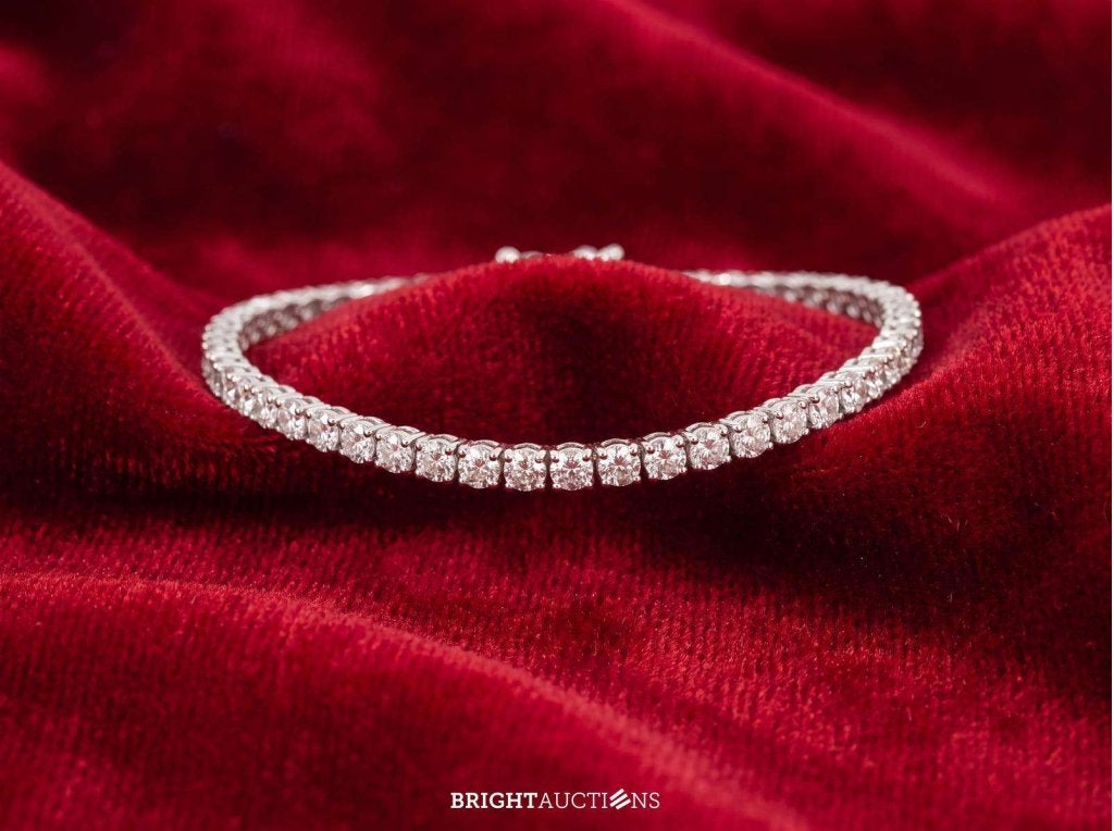 Gouden tennisarmband met briljant geslepen diamanten van 2.2, Handtassen en Accessoires, Armbanden, Diamant, Niet ingevuld, Nieuw