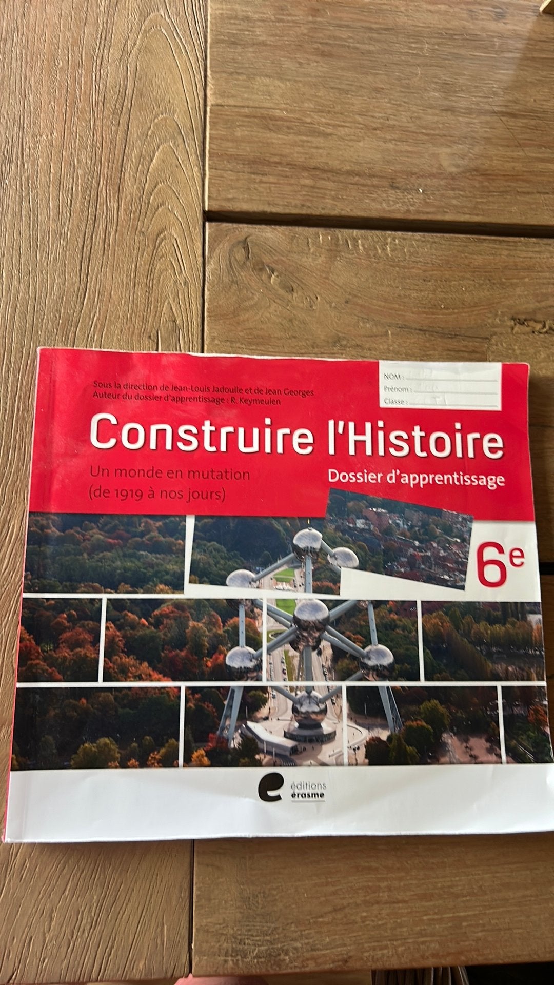 Dossier d’apprentissage Construire l’histoire 6, Enlèvement ou Envoi, Comme neuf, Secondaire, Histoire