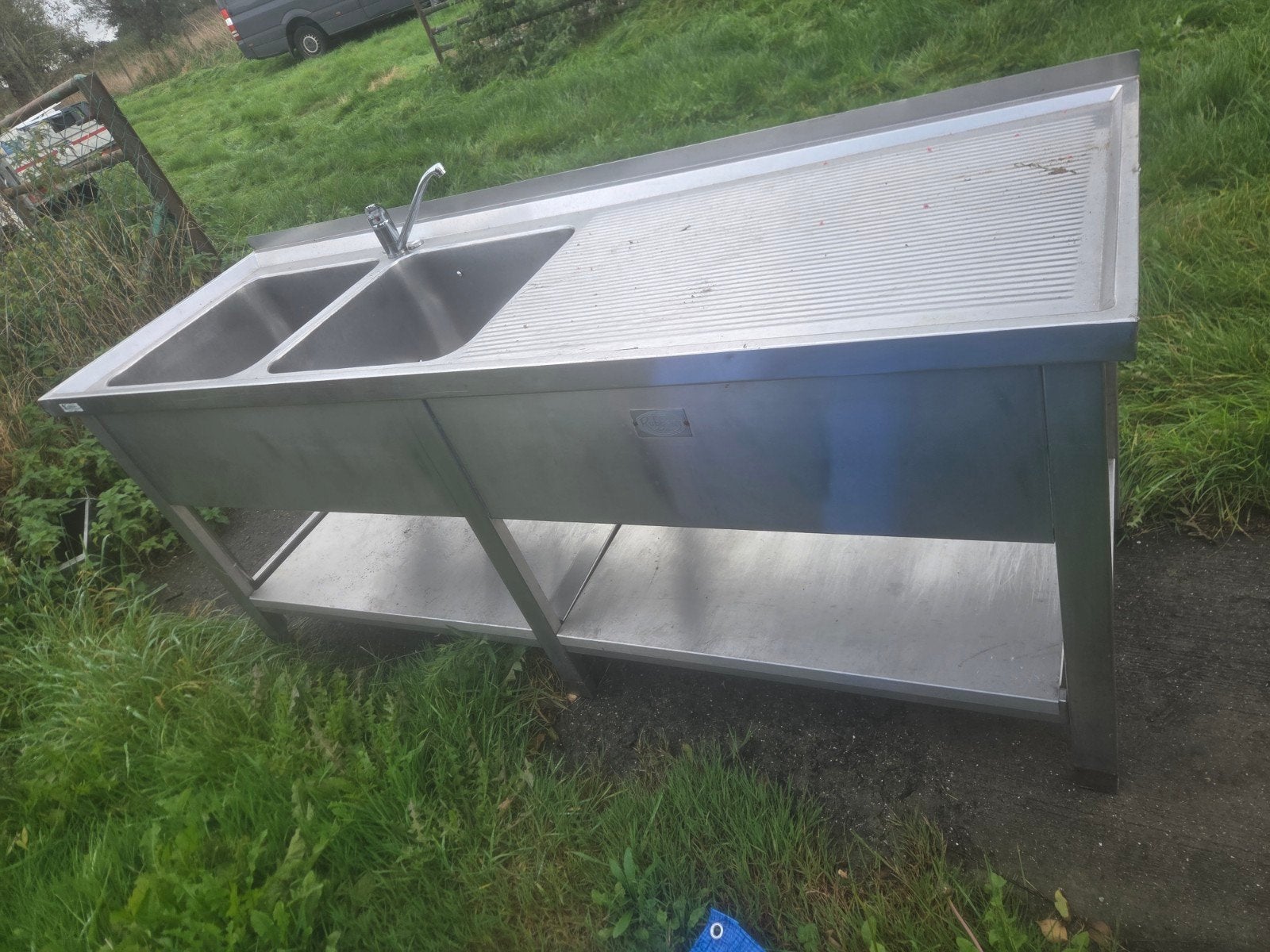 afwasbak inox, Ophalen