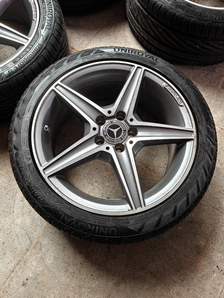 18 inch Mercedes C klasse AMG velgen - breedset - zomer, Ophalen, 18 inch, Banden en Velgen, Personenwagen