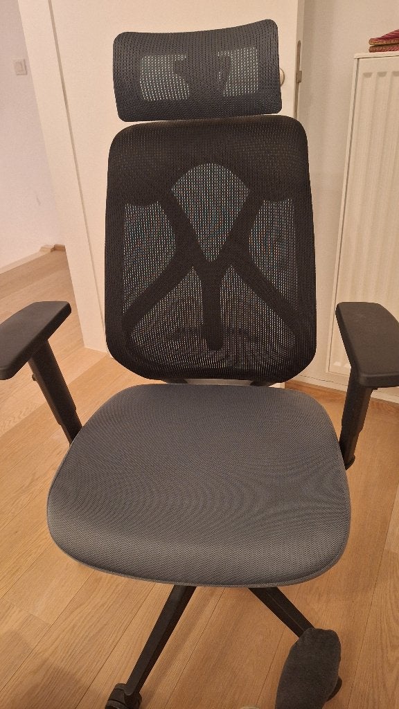 ergonomische bureaustoel, Maison & Meubles, Chaises de bureau, Gris, Comme neuf, Enlèvement, Chaise de bureau