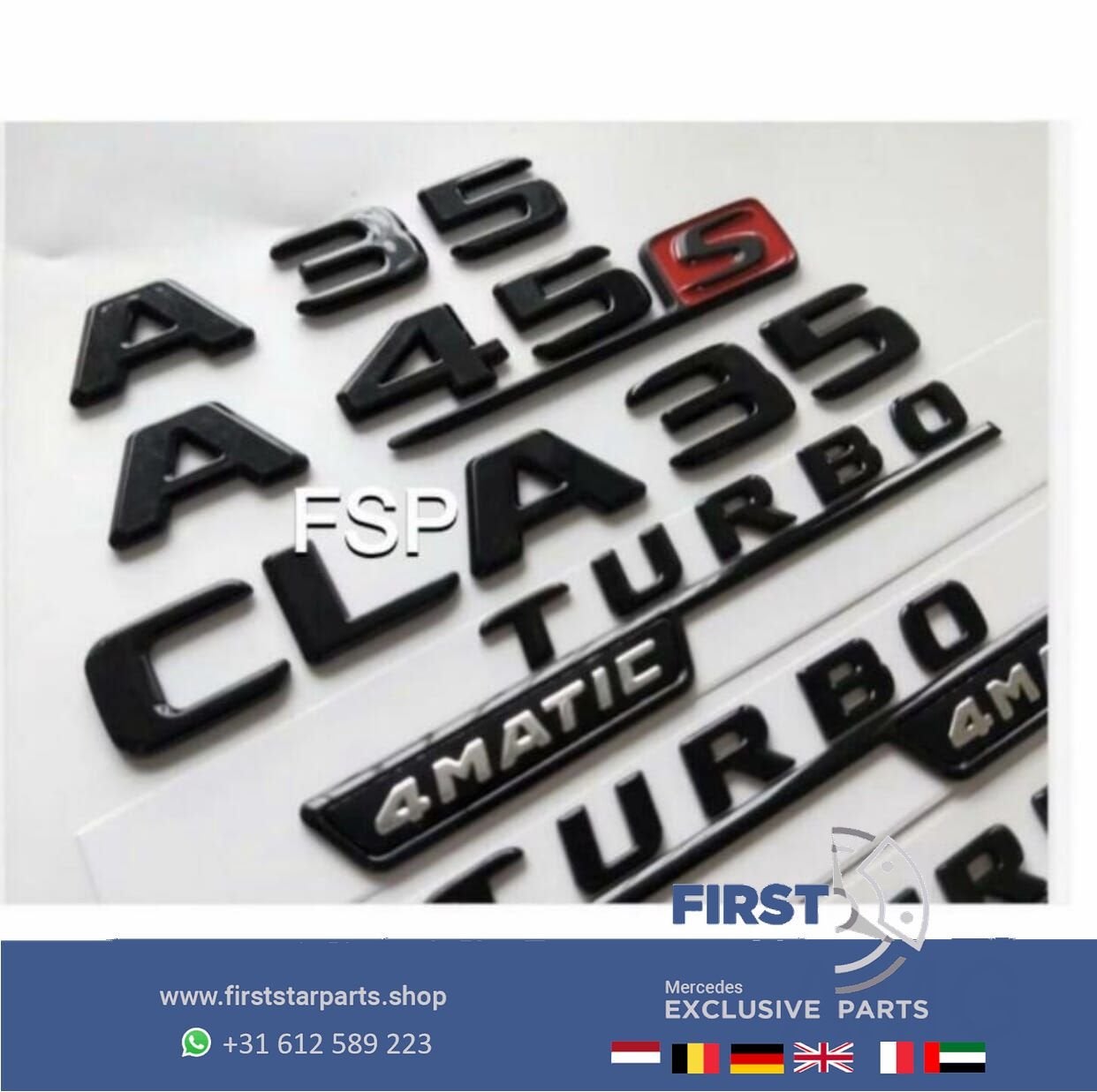 W177 V177 A35 LOGO EMBLEEM LETTERS Mercedes A 35 Klasse 2018, Gebruikt, -, Ophalen of Verzenden, Achter