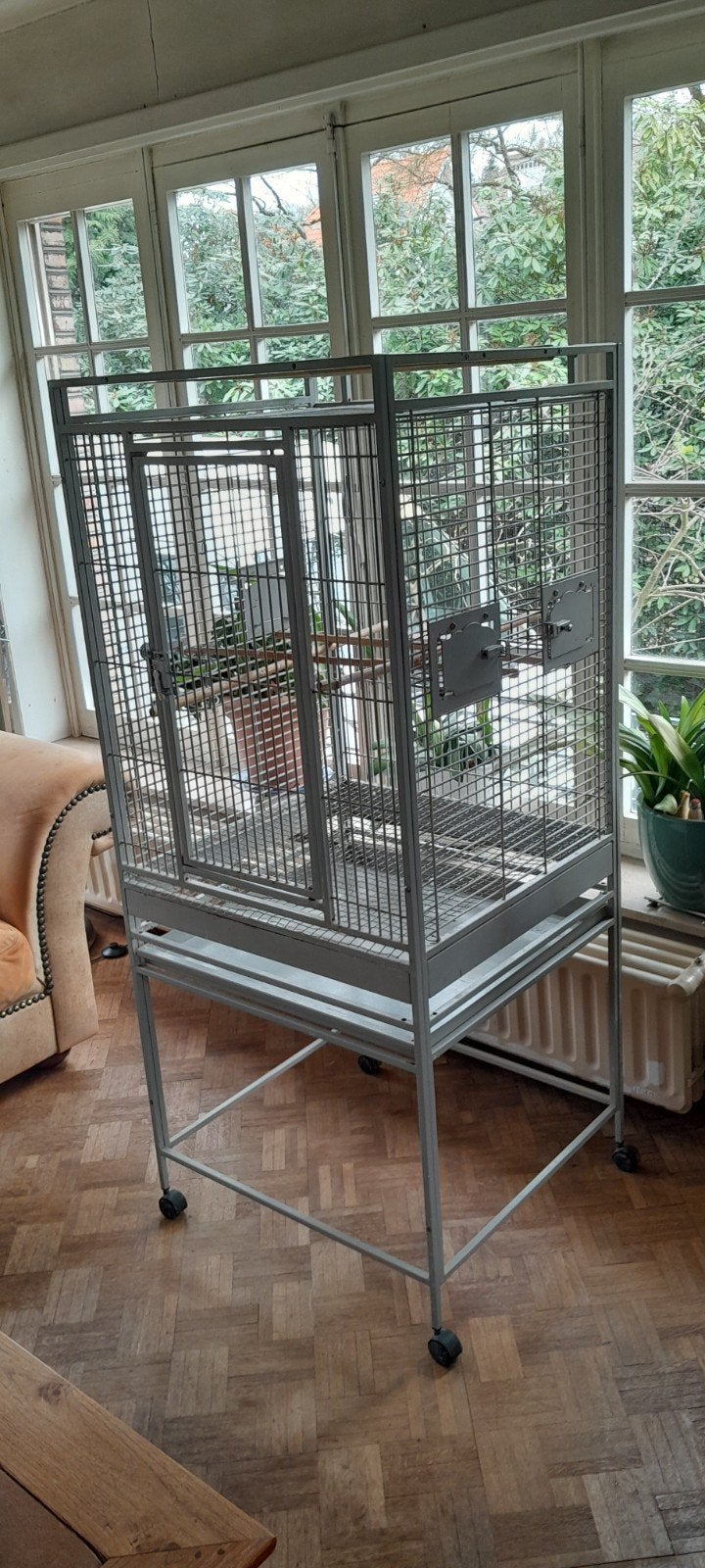 Stevige stalen vogelkooi..., Enlèvement, Utilisé, Métal, Cage à oiseaux