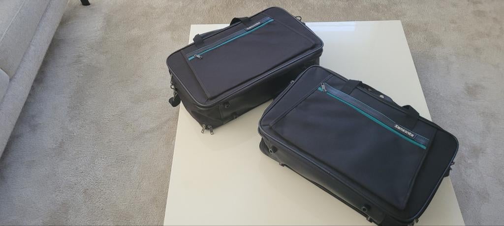 2 Samsonite handbagage valiezen, Ophalen, 40 tot 60 cm, Zwart, Minder dan 20 cm