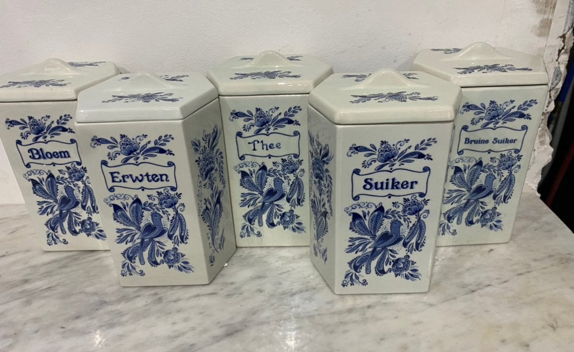 Voorraadpotten keuken delft blauw, Ophalen