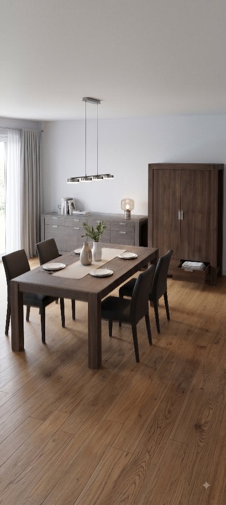 Meubelset woonkamer en eetkamer: Dressoir, Hoge Kast & tafel, Huis en Inrichting, Complete inboedels, Ophalen of Verzenden