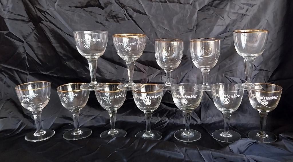 Set van 12 Westmalle Trappistenbier-glazen, Ophalen of Verzenden