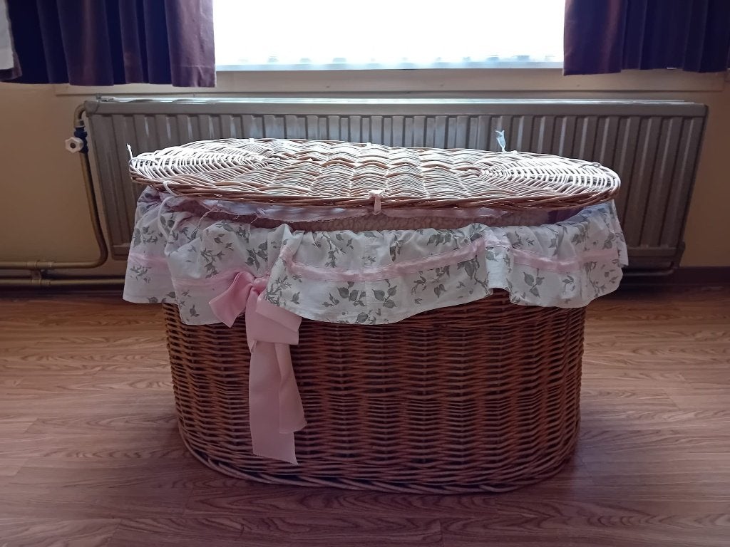 Rieten mand, Huis en Inrichting, Ophalen, Gebruikt, Mand, Gevlochten