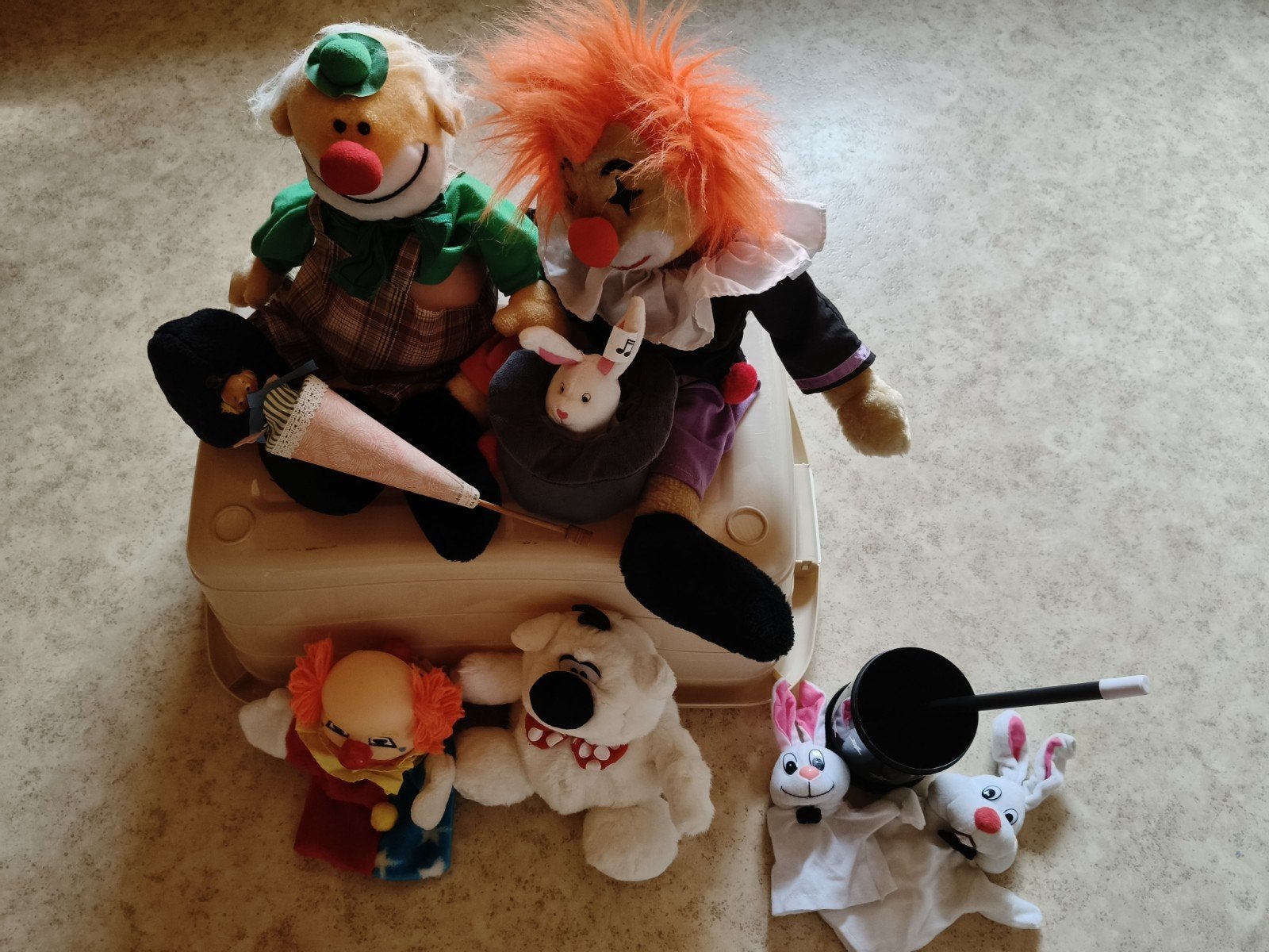 Thema pakket circus, toveren, clown, Ophalen, Beer