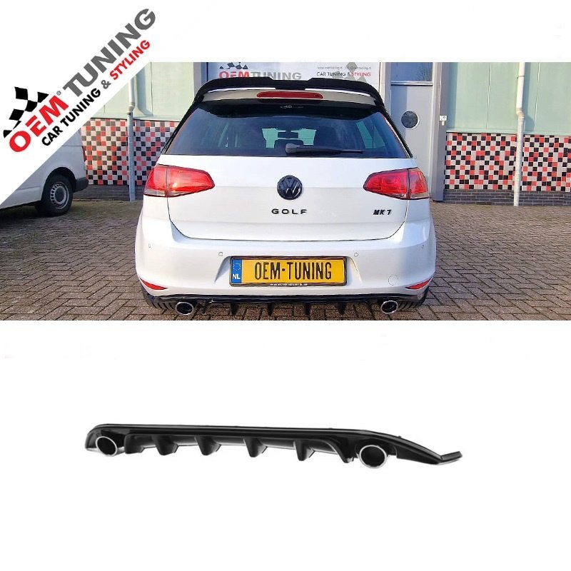 Diffuser Golf 7 TCR/GTI‑Look 2012‑2017 Zwart, Autos : Pièces & Accessoires, Neuf, Arrière, Volkswagen, Enlèvement ou Envoi