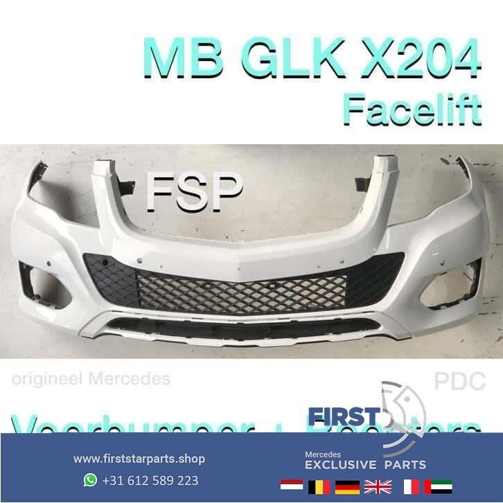 X204 GLK Facelift Voorbumper 2014 A2048855238 wit PDC OEM MB, Gebruikt, -, Voor, Ophalen of Verzenden