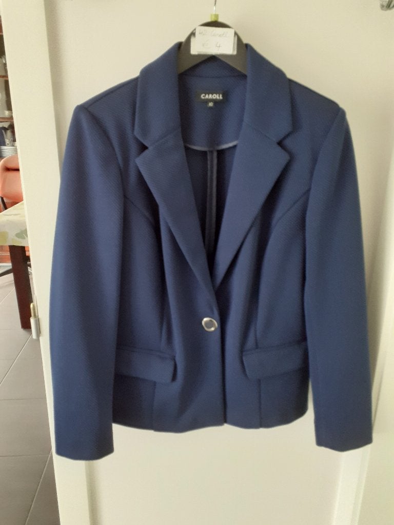 CAROLL Donkerblauw vestje Maat: 42 Prijs: € 4, Taille 42/44 (L), Enlèvement ou Envoi, Caroll, Comme neuf