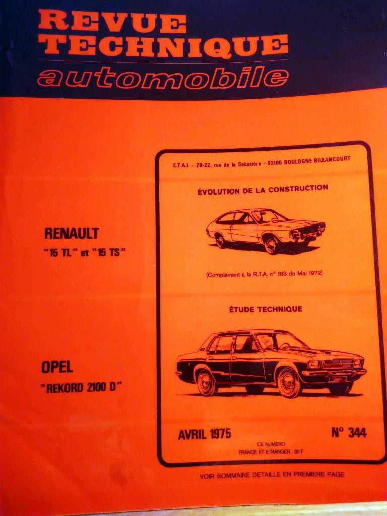 RTA 344 - Opel Rekord 2100 D - avril 1975, Ophalen of Verzenden