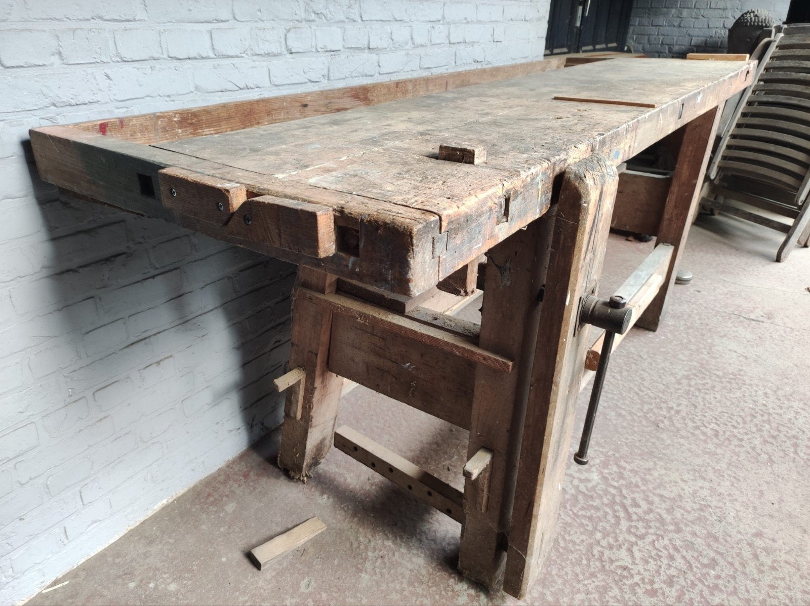 oude werkbank, Ophalen