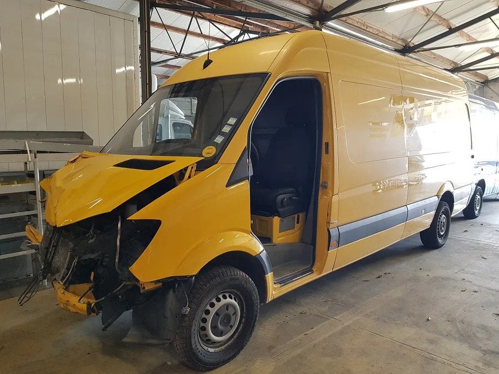 Mercedes-Benz Sprinter 310 CDI L3 H2, Bj 2013, Schade, Autos, Achat, Entreprise, Jaune, Noir