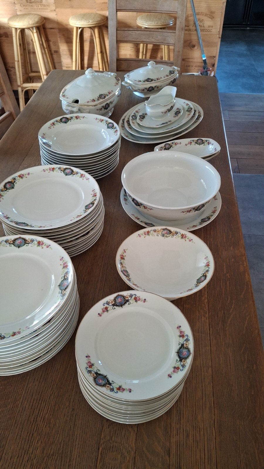 Ancien service en porcelaine des années 1940, Antiquités & Art, Enlèvement