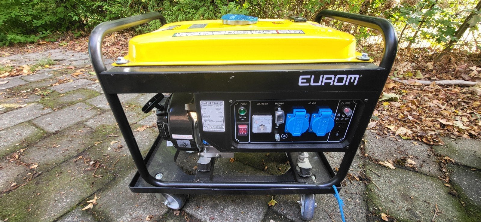 Eurom GE2501 Generator 2200w, Doe-het-zelf en Bouw, Ophalen, Zo goed als nieuw, Minder dan 5 kVA