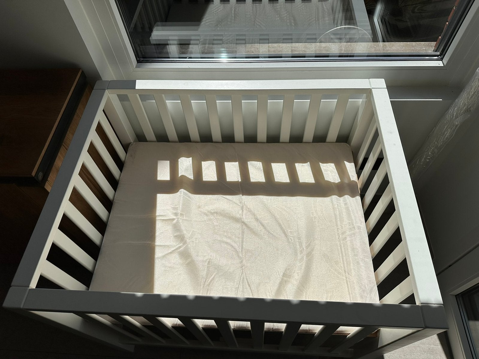 Baby park wit 100x80, Kinderen en Baby's, Ophalen, Gebruikt, Rechthoekig, In hoogte verstelbaar