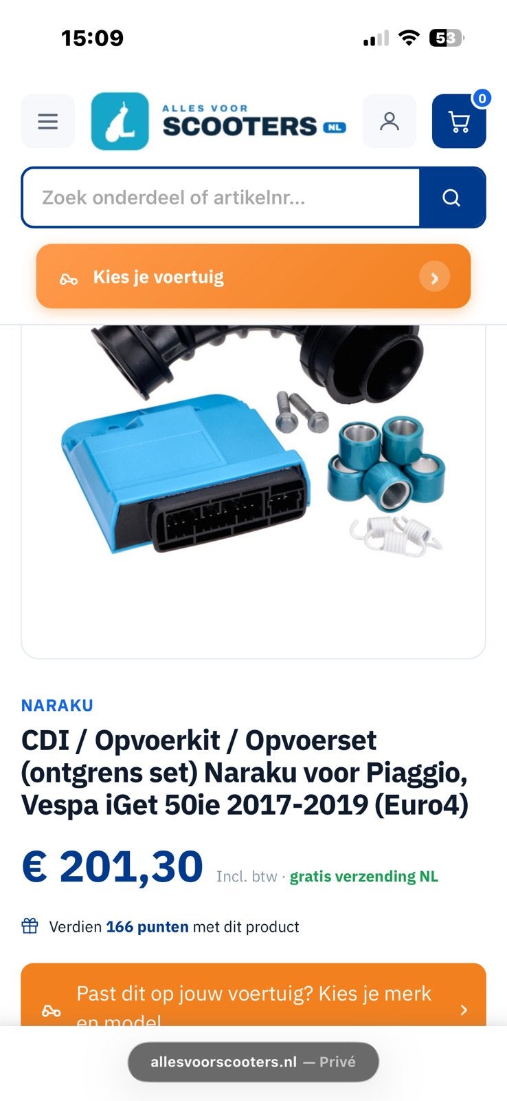 Cdi opvoerkit piaggio, Jardin & Terrasse, Enlèvement, Comme neuf