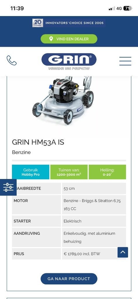 grasmaaier ( mulching ), Tuin en Terras, Grasmaaiers, Ophalen, Zo goed als nieuw, Benzine-grasmaaier, Elektrische starter