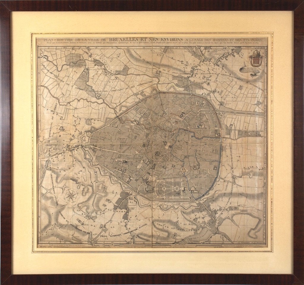 Plan Routier de Bruxelles par Jacowick-  1812 - 1813., Enlèvement