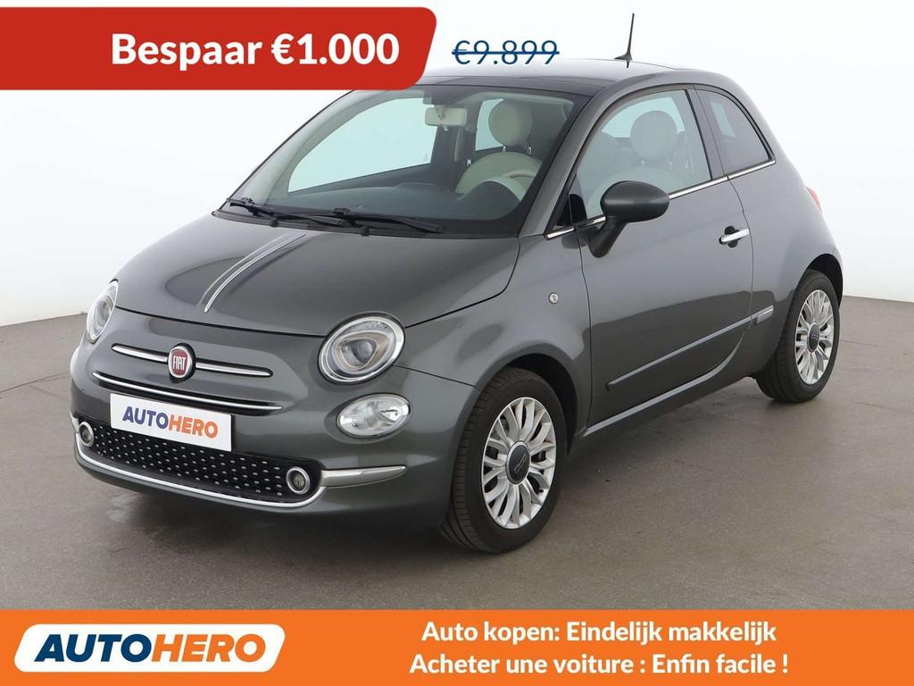 Fiat 500 1.2 Lounge (bj 2019), Auto's, Fiat, 4 zetels, Gebruikt, Handgeschakeld, Grijs
