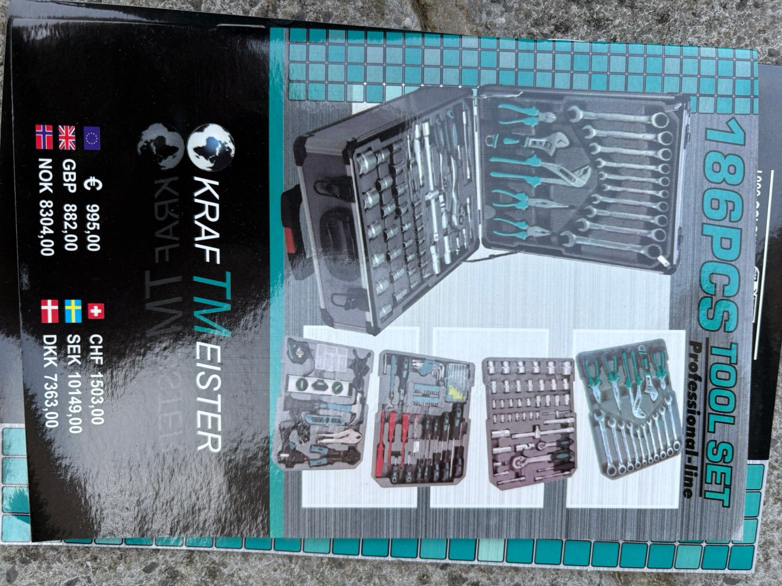 Valise à outils 186 pièces, Enlèvement, Comme neuf