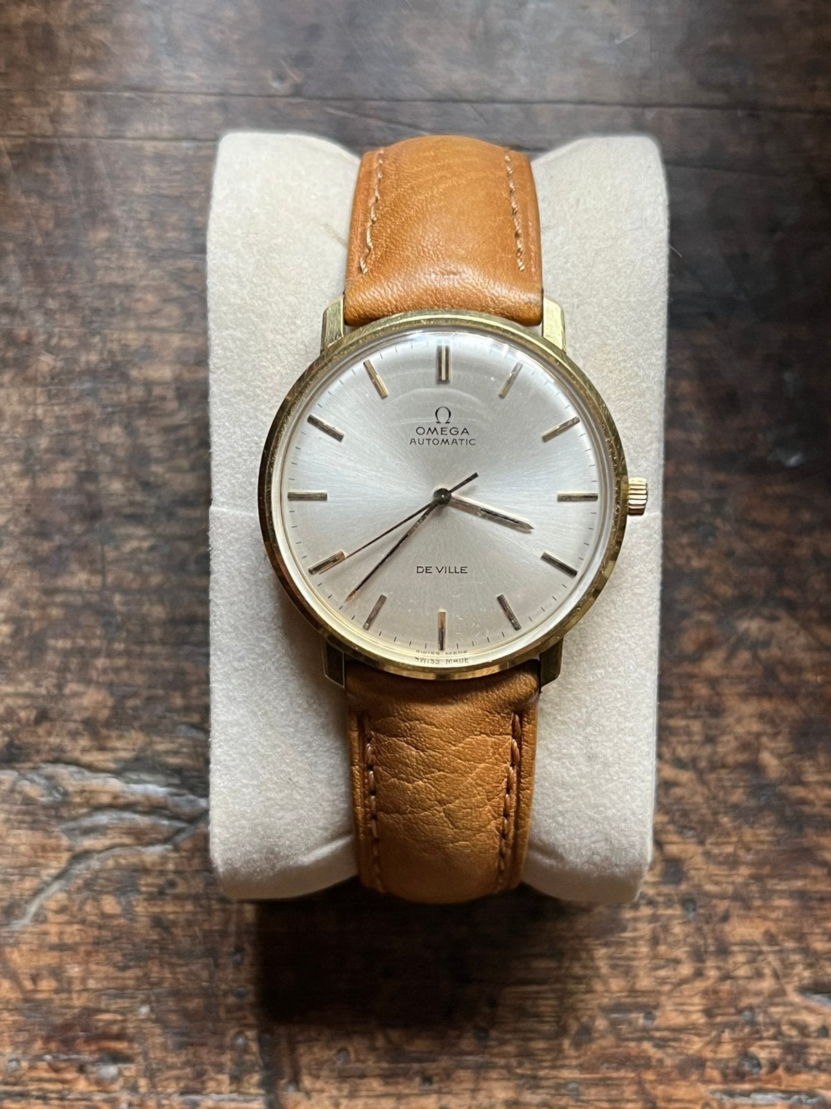 Omega De Ville in geelgoud, Handtassen en Accessoires, Horloges | Antiek, Ophalen of Verzenden, Goud, Omega