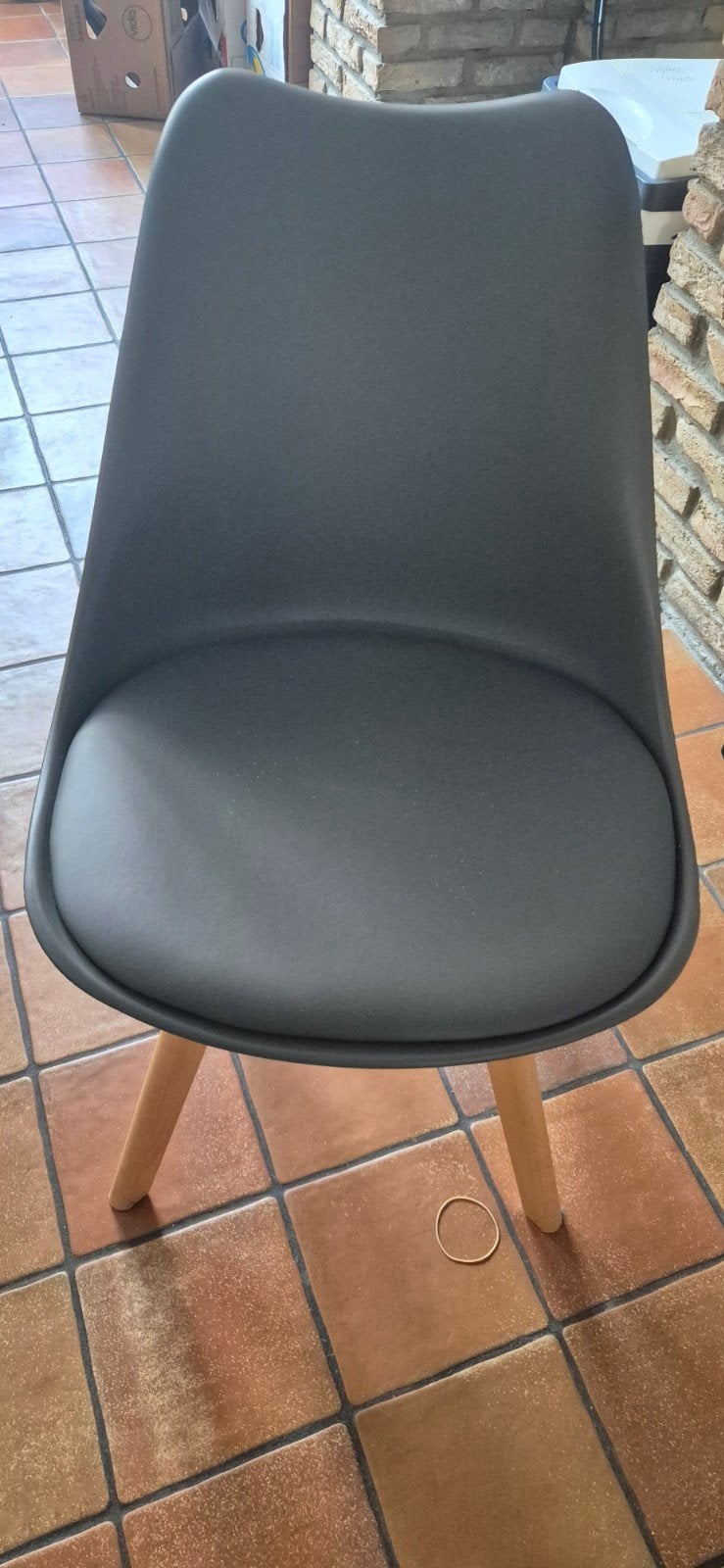 6 chaises gris anthracite, Maison & Meubles, Chaises, Enlèvement, Comme neuf, Gris, Cinq, Six Chaises ou plus