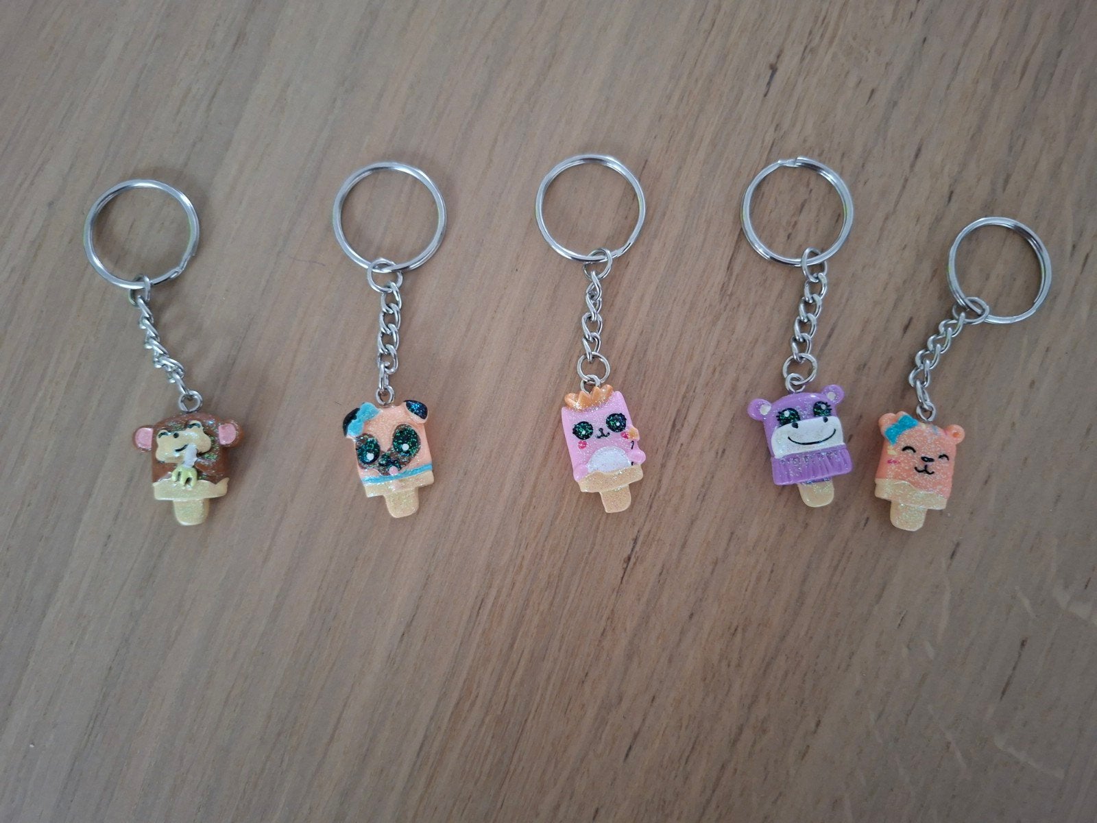 set glitter sleutelhangers, Ophalen of Verzenden, Zo goed als nieuw, Knuffel of Figuurtje
